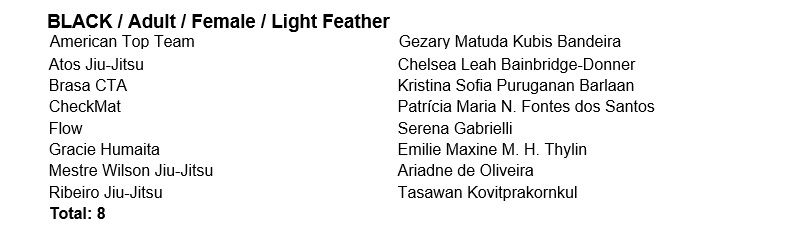 F light feather