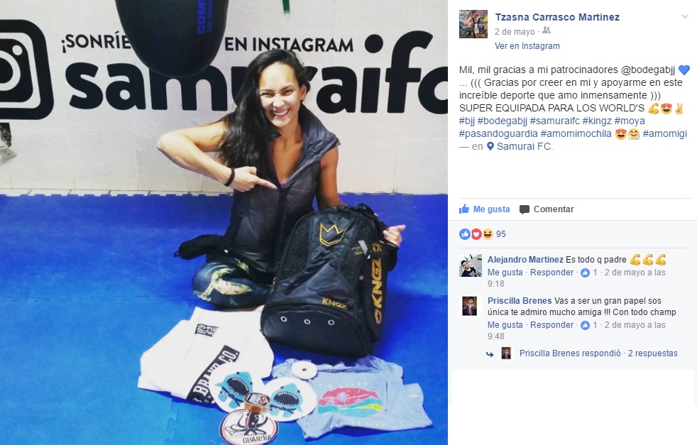 Tzasna Carrasco Campeona NYC open  y ESL absoluto. Patrocinada por Bodega BJJ